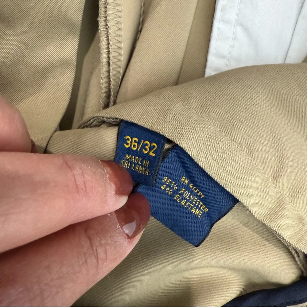 Polo Ralph Lauren Men's‎ Performance Stretch Classic Fit Pants Khaki Tan 36 x 30